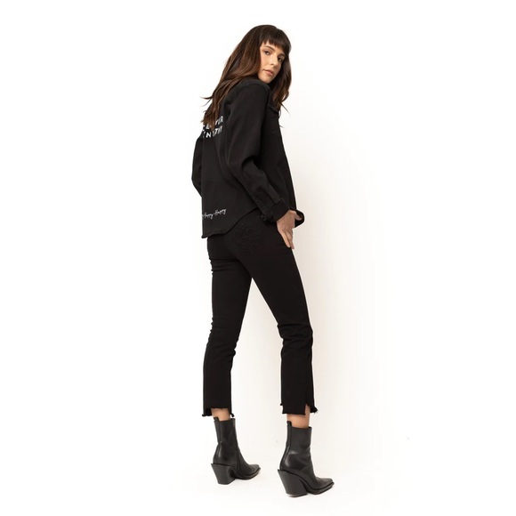 Siwy Women’s High Waist Slim Straight Flare Jeans Cropped Asymmetrical Hem - Picture 10 of 12